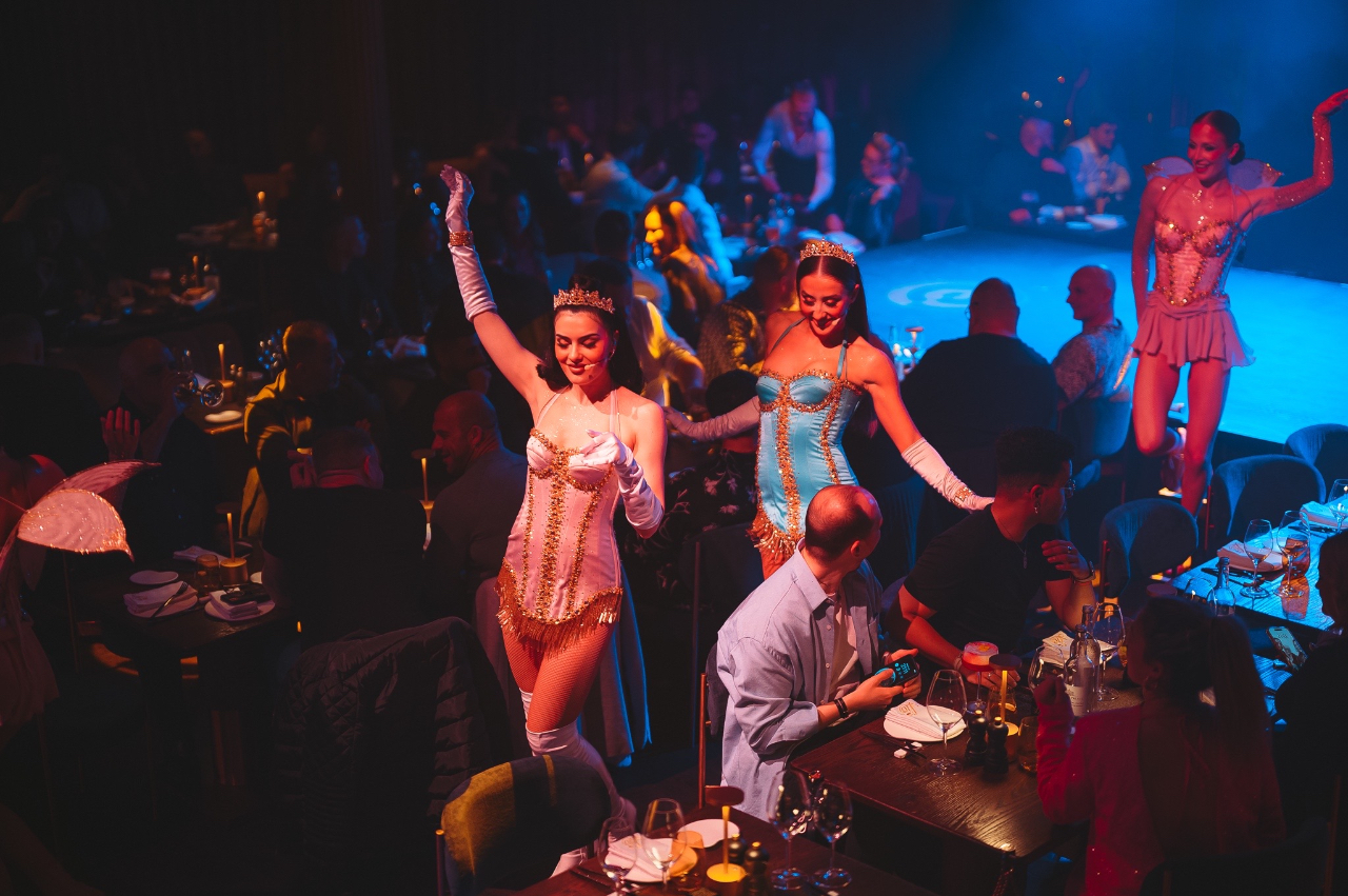 Dancers walking through the audience at Lio London